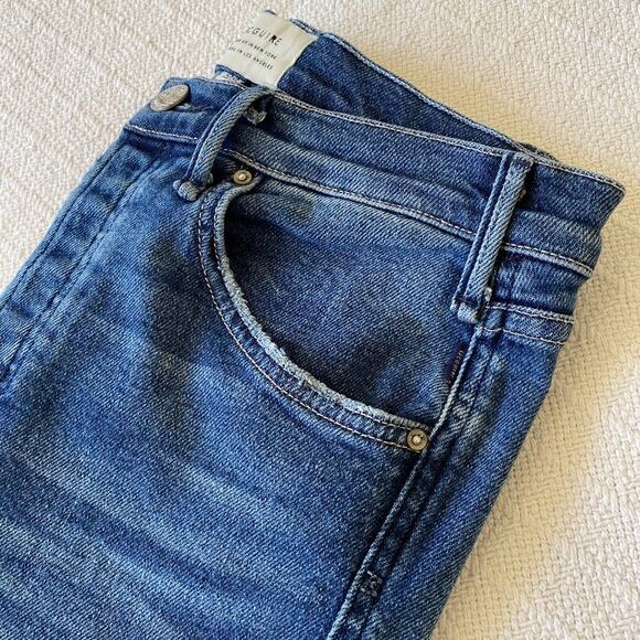 McGuire Valletta Straight Jeans Step Hem Button Fly Anthropologie Medium Wash 29 - Picture 7 of 15
